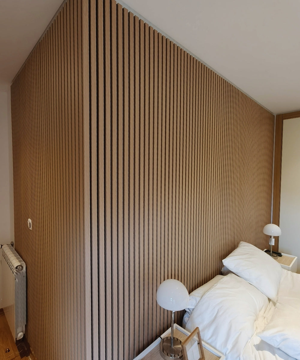 Painel Acústico Ripado Carvalho