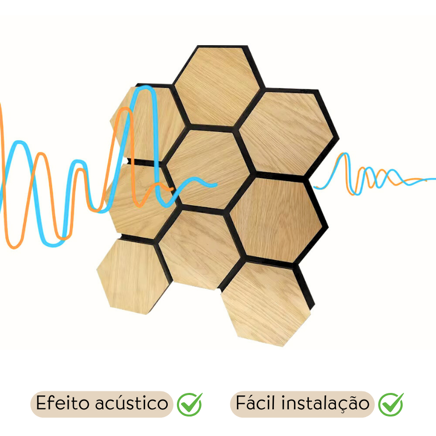Painel Acústico Hexágono - DUMICOR 